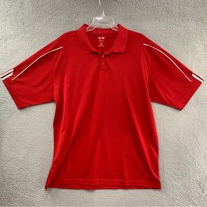 Adidas Men Adults XL Red Clima Lite Cool Golf Performance Solid Polo Shirt